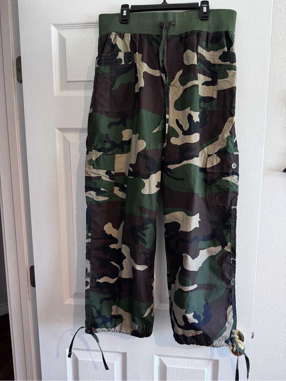 Crave Fame Olive Green & Brown Jogger Pants nwot